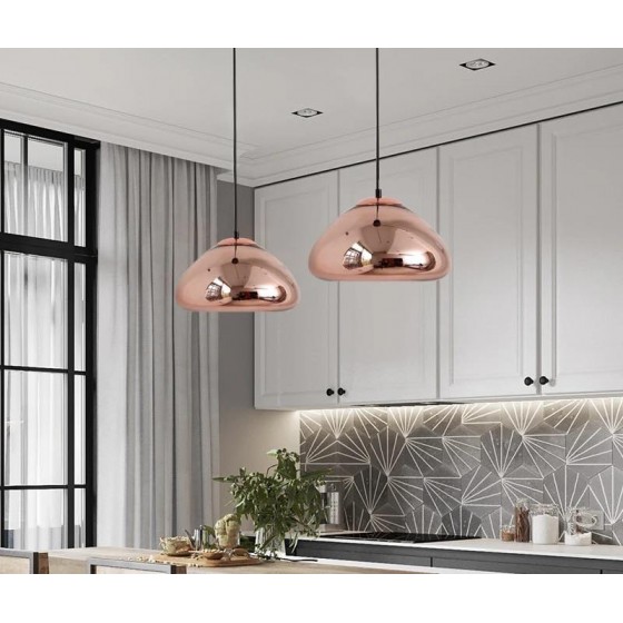 Lampe à suspendu en verre Rosé