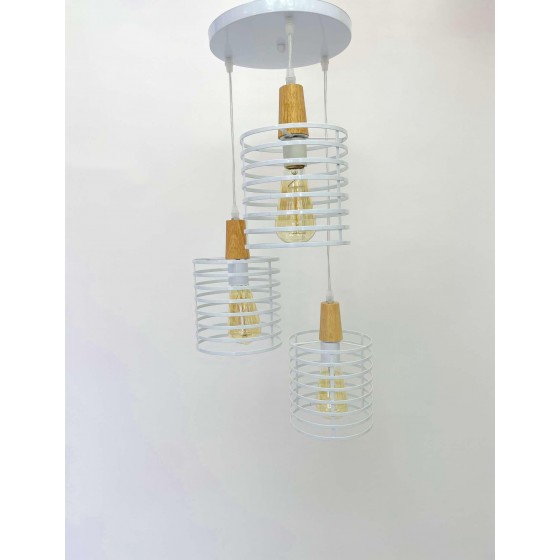 Lustre métallique blanc