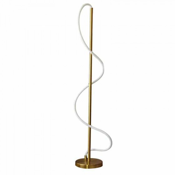 Lampadaire Design Tube Doré brossé