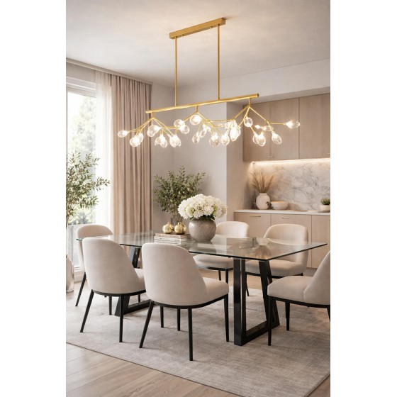 Lustre moderne doré