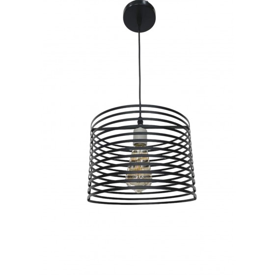 Suspension  Rond métallique Noir