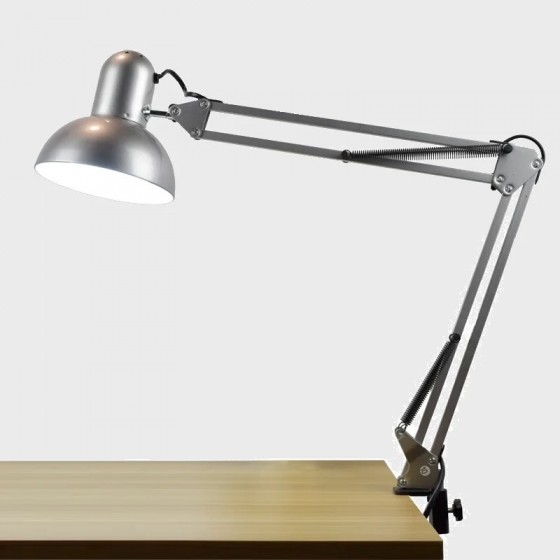 Lampe de bureau à pince Gris