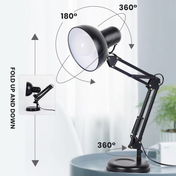 Lampe de bureau à base Noir