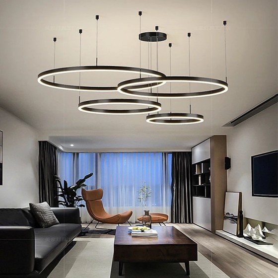 Lustre LED noir