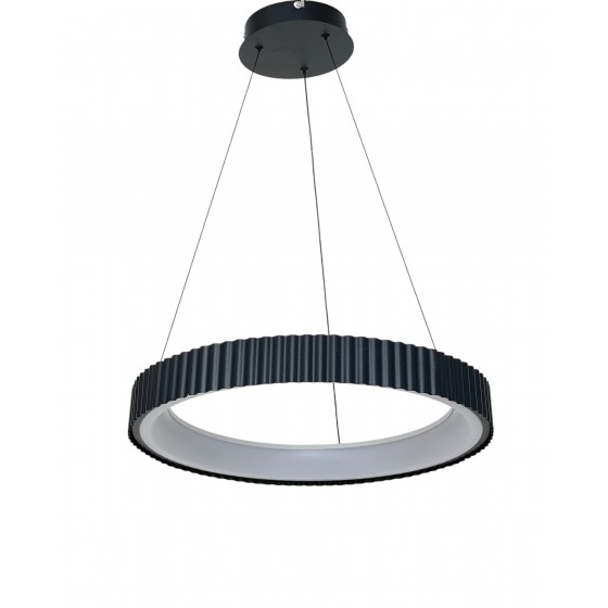 Lustre LED rond noir