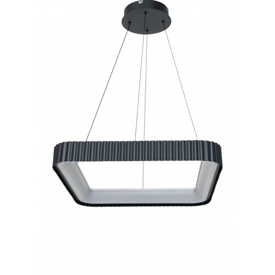 Lustre LED carré noir